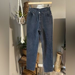 Levis 501 1990s 18501-0660 Made in USA Vintage Button Fly Black Denim